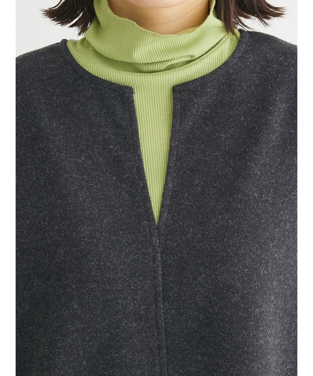 Green Parks 圧縮ポンチキーネックジャンスカ Dark Gray Mixture