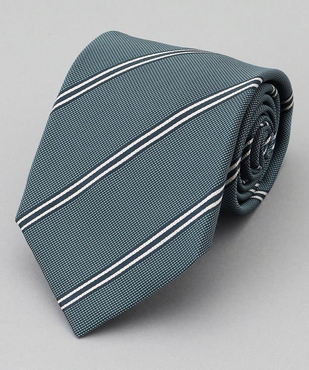 GOTAIRIKU  GOTAIRIKU別注【日本製】シルク ネクタイ_レジメンタル柄 サックスブルー系1