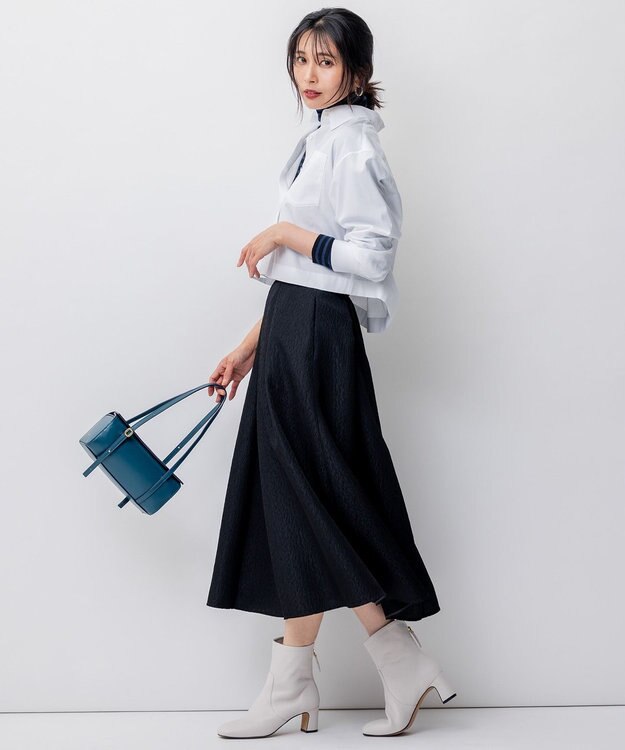 23区 【洗える/一部店舗限定】クロップド シャツ ホワイト系