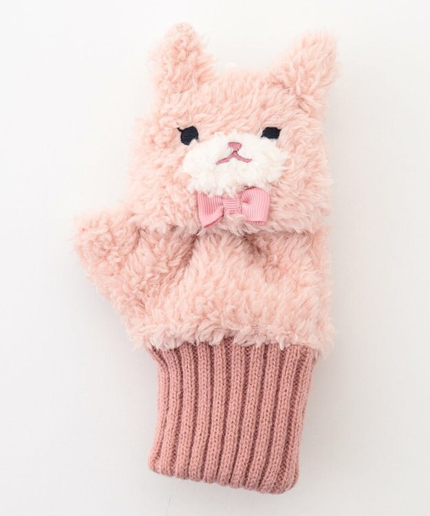 ANY KIDS アニマル2WAY手袋 ピンク（ウサギ）