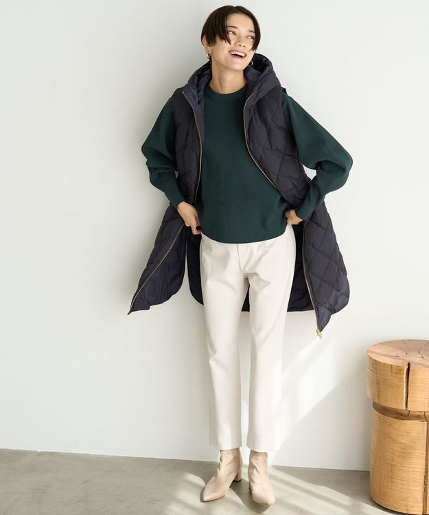 UNFILO 【TAION×UNFILO 】フード付きジレ ネイビー