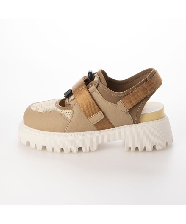 ing <ing>厚底スニーカーサンダル ベージュ