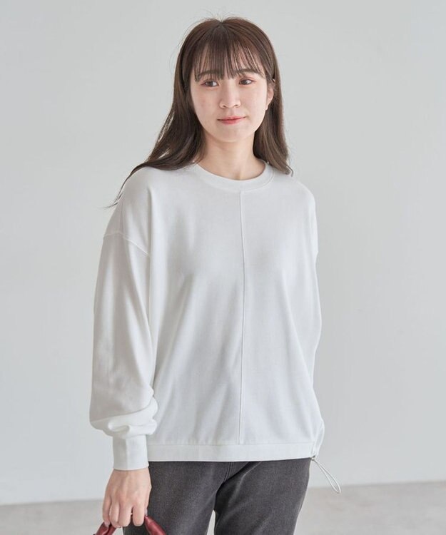 Green Parks ドロストミニ裏毛プルオーバー Off White