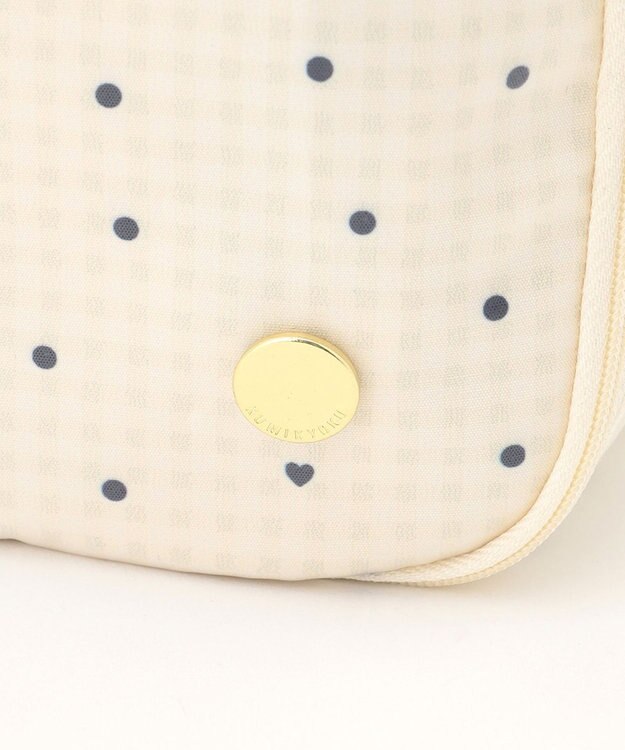 組曲 KIDS gingham K heart トラベルバッグL ベージュ系5