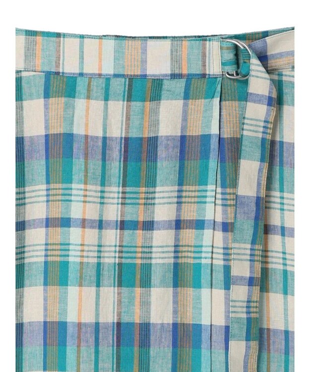 AMERICAN HOLIC ラップ風チェックスカート Green