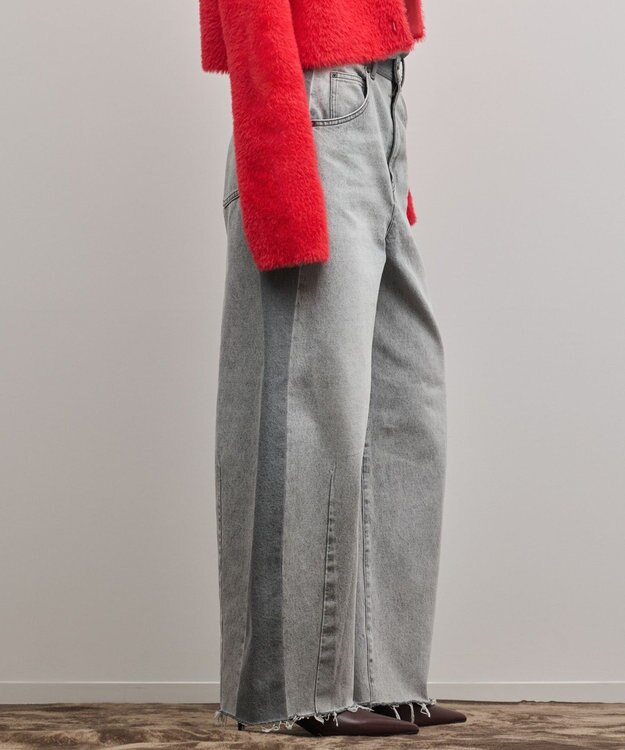 GRACE CONTINENTAL サイドラインデニムパンツ ブラック