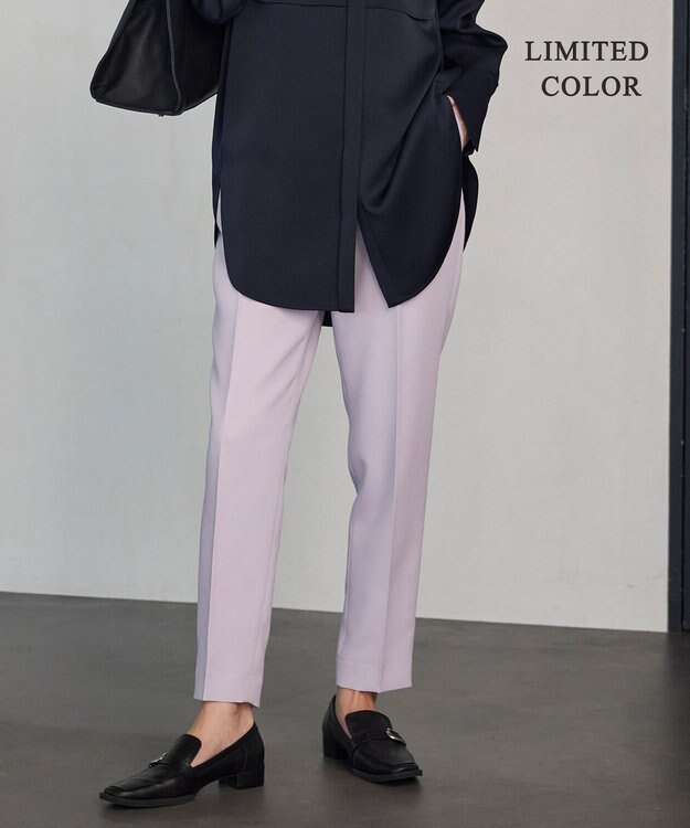 ICB 【新色追加・接触冷感・UVケア・速乾・洗える】FluidBackSatin ドロストパンツ パールグレー系［WEB限定］