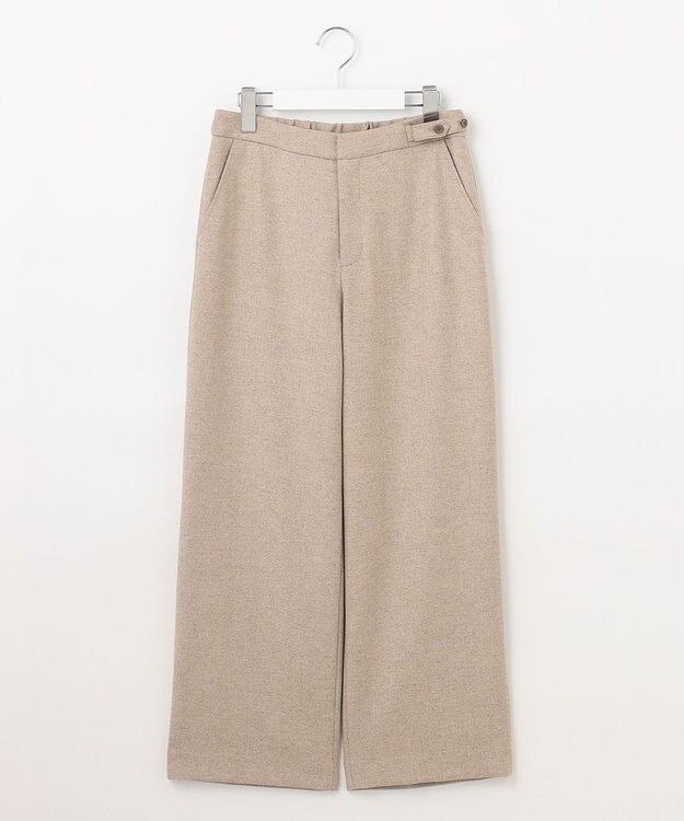 J.PRESS LADIES クラシカル ヘリンボーン セミワイド パンツ ベージュ系