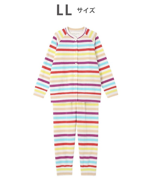 tsumori chisato SLEEP ツモリチサト パジャマ 長袖 長ズボン ルームウェア 綿混(本体) パイル素材 あたたかい 上下セット tsumori chisato SLEEP UDW447 /ワコール アイボリー