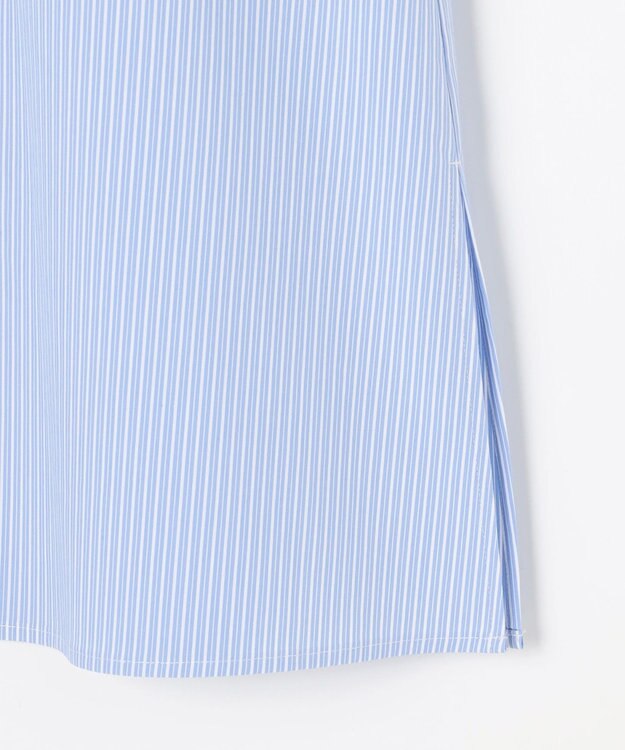 組曲 コンパクトシャーティング フリルブラウス スカイブルー系1