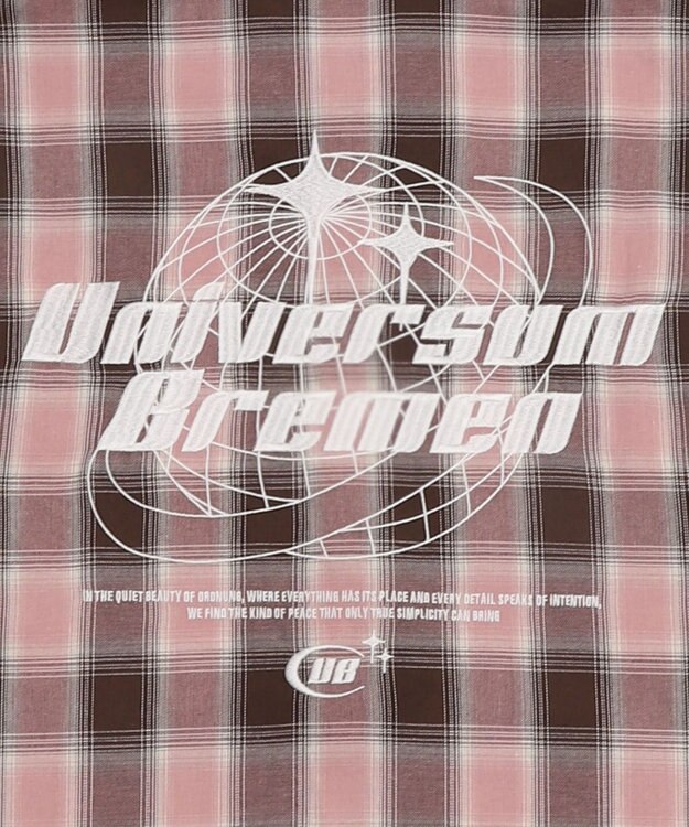 WEGO 【ユニセックス着用ITEM】グラフィックオンブレチェックシャツ（SS） ピンク