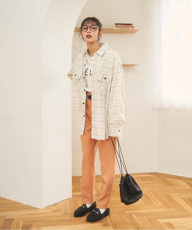 WEGO 【ユニセックス着用ITEM/SMLサイズ展開】チェックネルシャツ 柄5