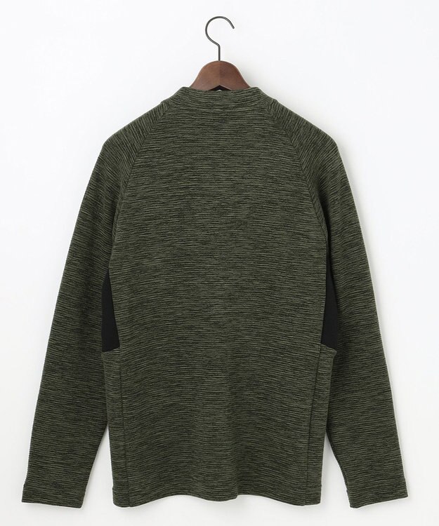 JOSEPH ABBOUD MOUNTAIN 【UNISEX】ランダムスラブリップハーフジップ カーキ系