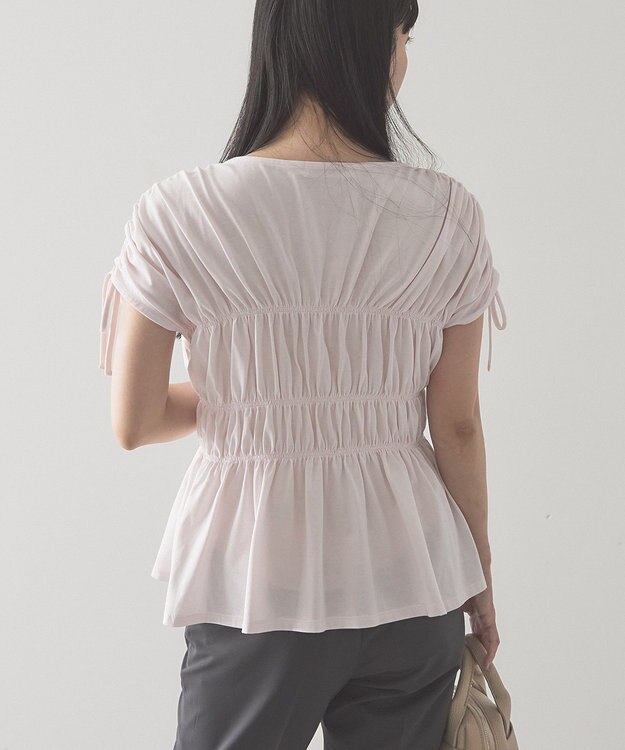 AMERICAN HOLIC 【予約】シャーリングショルダーリボンプルオーバー Light Pink