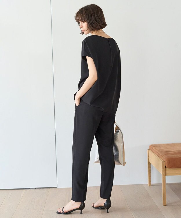 UNFILO サマーセットアップ テーパードパンツ ブラック