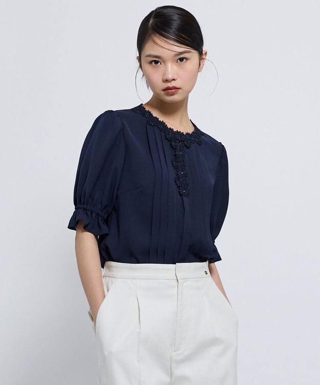 TOCCA CHARMING DAISY ブラウス ネイビー系