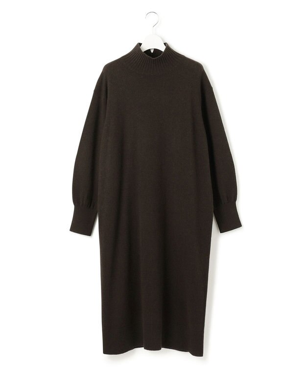 23区 【CLASSY.12月号掲載】】ウールカシミヤブレンド ハイネック ワンピース ダークブラウン系