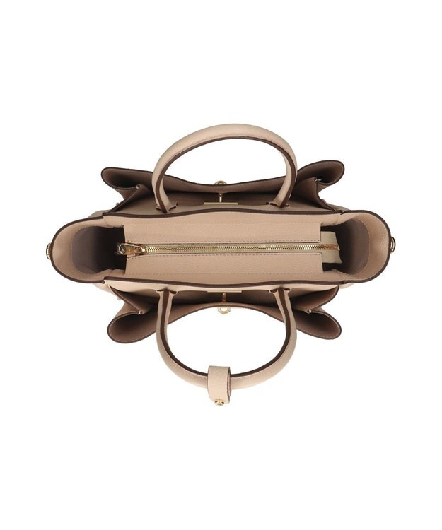 INTER-CHAUSSURES 【LORISTELLA】マルチポケットハンドバッグ ライトベージュ