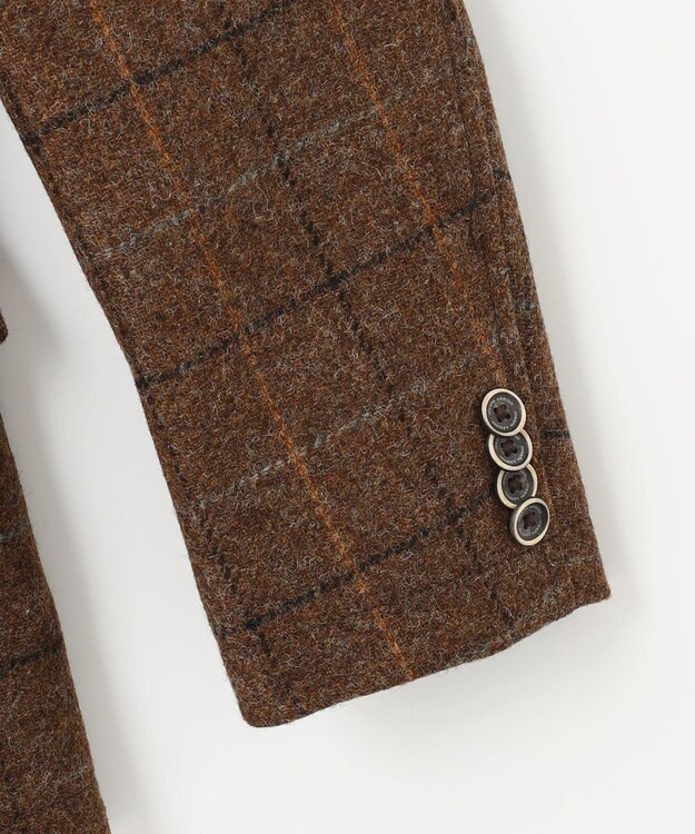 JOSEPH ABBOUD 【ツィード/UKファブリック】 ツイード　ウィンドーベン ジャケット ダークブラウン系4