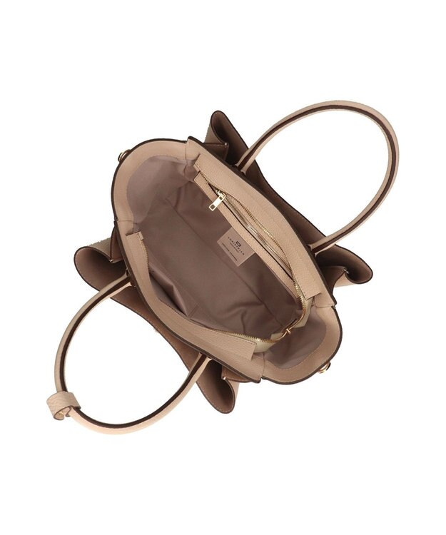 INTER-CHAUSSURES 【LORISTELLA】マルチポケットハンドバッグ ライトベージュ