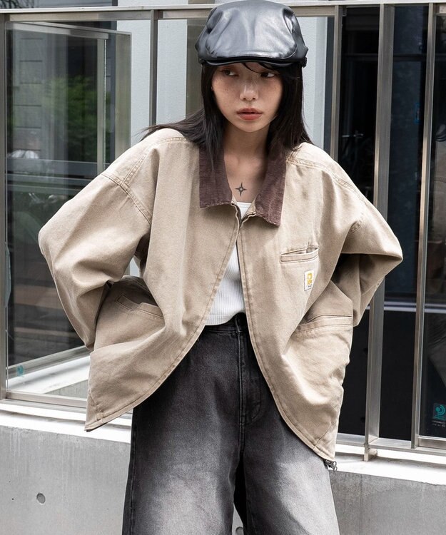 WEGO ワーカーズWジップブルゾン ベージュ