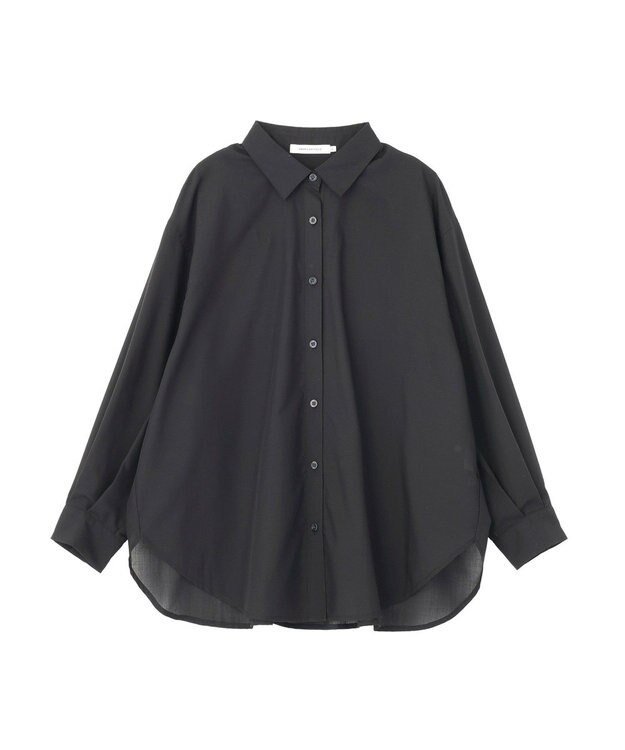 AMERICAN HOLIC 【イージーケア】シアーラウンドシャツ Black