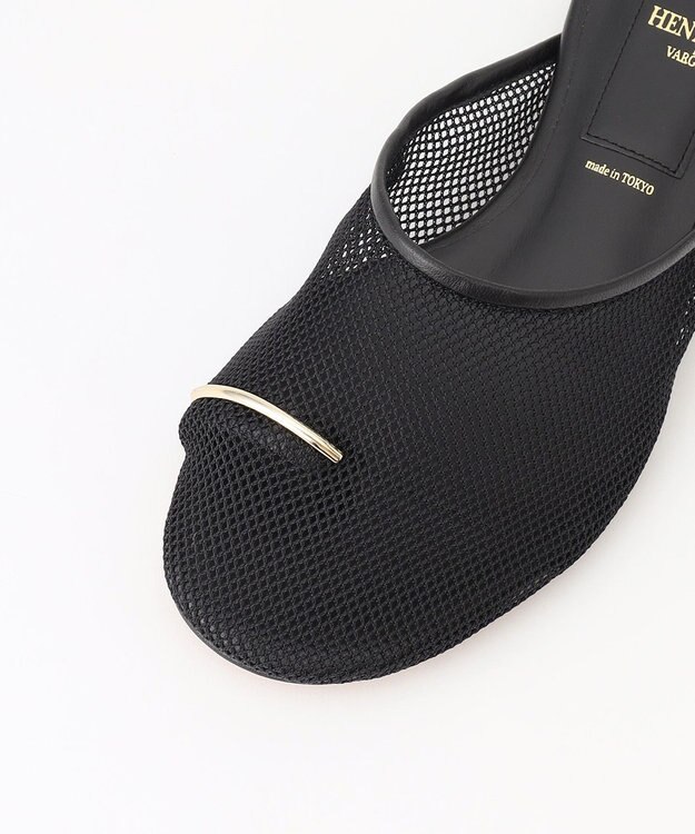 BEIGE， 【一部店舗限定】HENRI EN VARGO / OLGA サムリングシアーサンダル Black