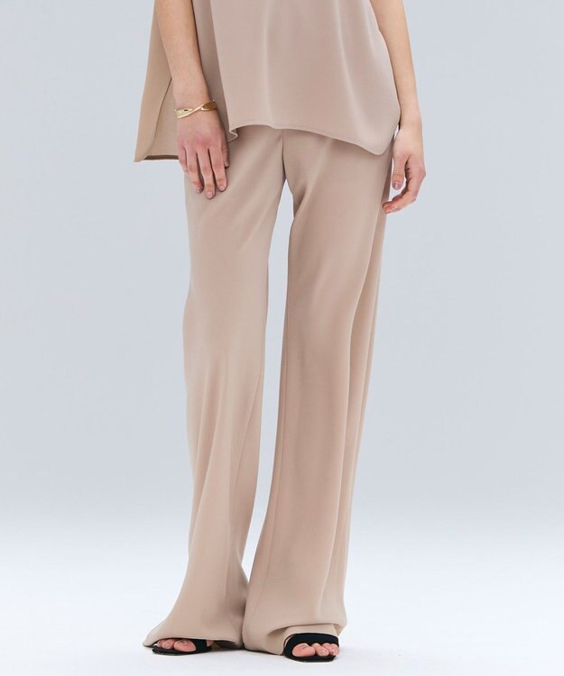 BEIGE， 【洗える・STORY 10月号掲載】FLEUR / ウエストゴムイージーワイドパンツ Beige