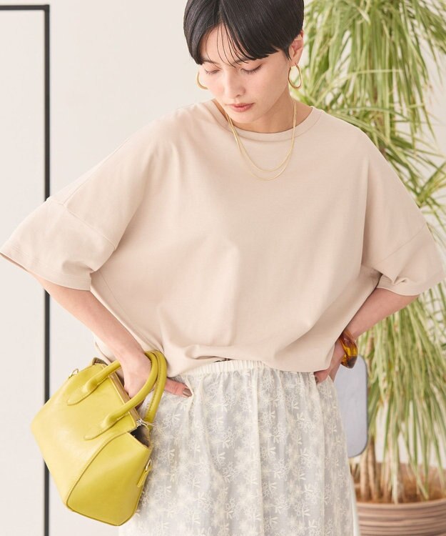 AMERICAN HOLIC 【新色追加】【接触冷感】コクーンシルエットカットソー Light Beige