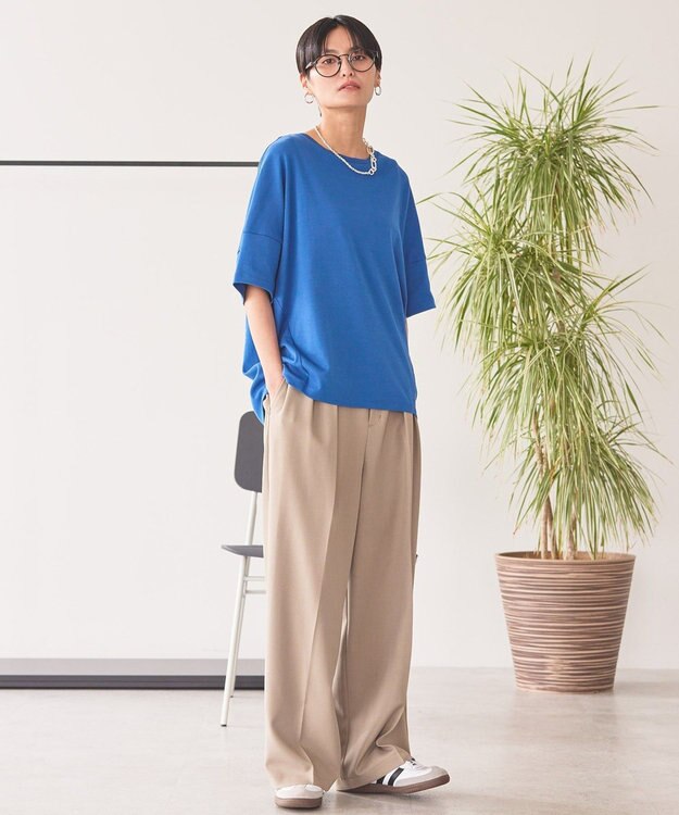 AMERICAN HOLIC 【新色追加】【接触冷感】コクーンシルエットカットソー Blue