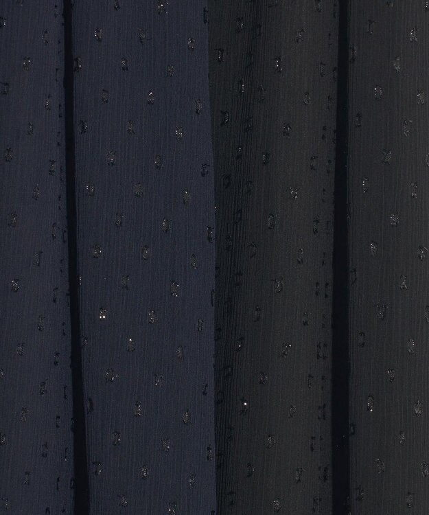 23区 【APPLAUDIR】ドットシアークレープ ドレス ブラック系