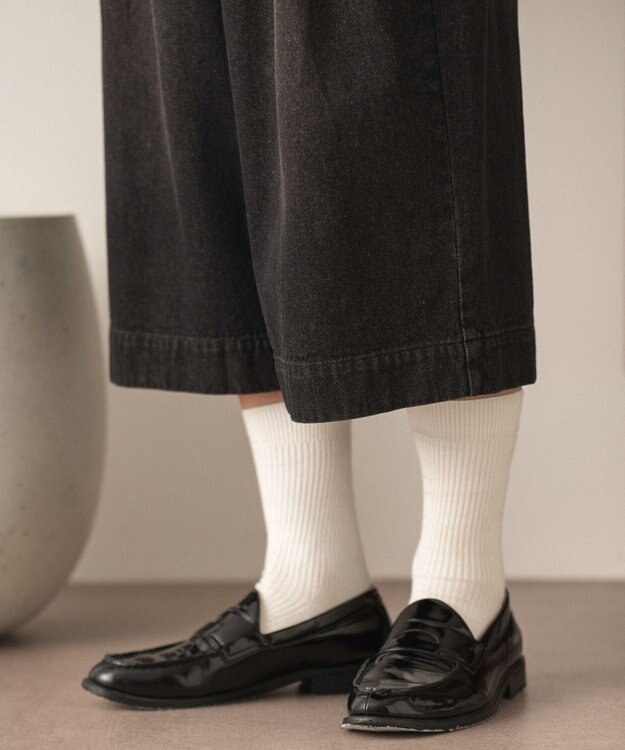 WEGO クロップドワイドデニムパンツ デニムブラックソノタ