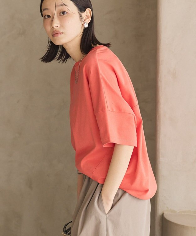 AMERICAN HOLIC 【新色追加】【接触冷感】コクーンシルエットカットソー Orange