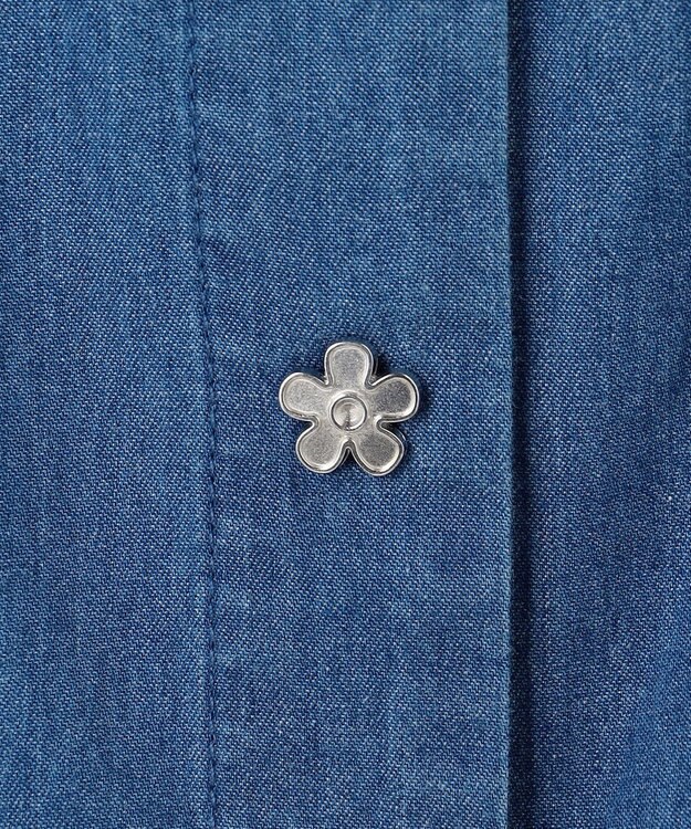 組曲 KIDS 【150-160㎝】 フラワーボタンデニムジャケット ネイビー