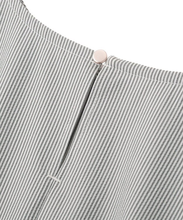 Green Parks 表面感ペプラムレイヤードワンピース Stripe