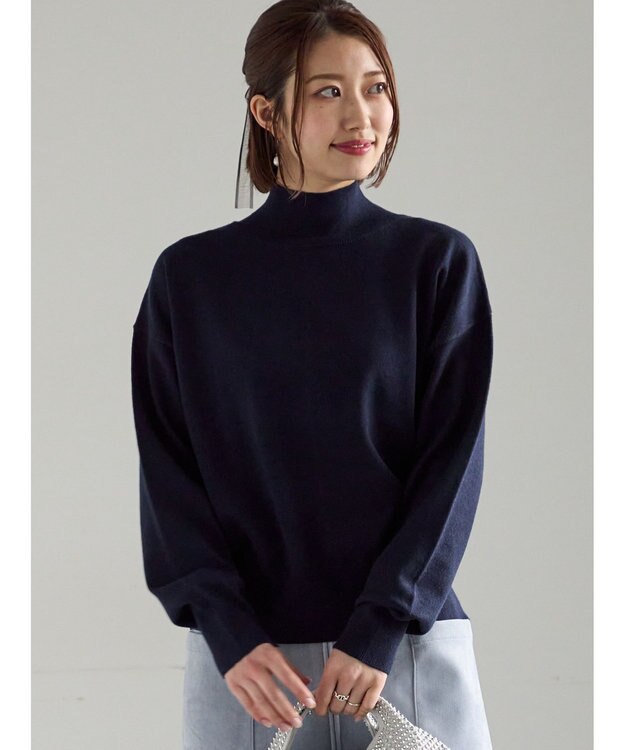 Te chichi バックビジューニット ネイビー