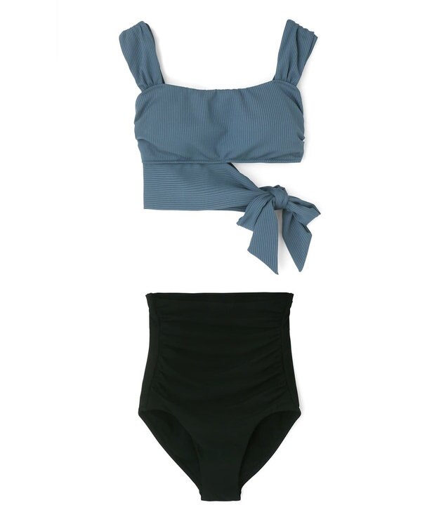 San-ai Resort（三愛水着楽園） 【SALE】【ナチュラルシェイプスイム　ライト】ノンワイヤービキニ　9M グリーン×ブラック