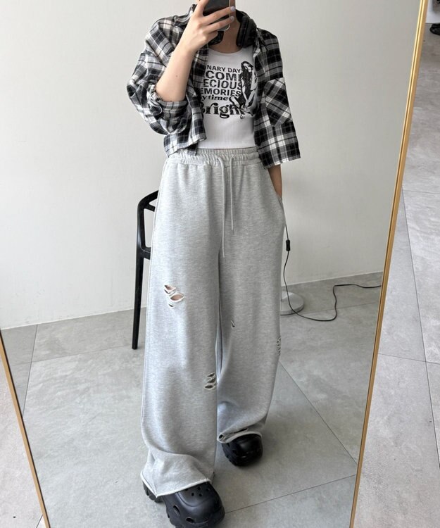 WEGO 【カップ付きインナー】グラフィックカップ付きリブタンク 柄8