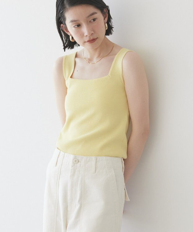 AMERICAN HOLIC 総針スクエアタンクトップ Lemon Yellow