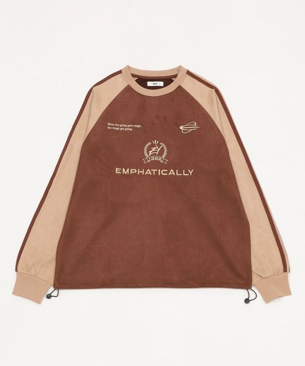 WEGO 【ユニセックス着用ITEM】フェイクスウェードゲームプルオーバー ブラウン