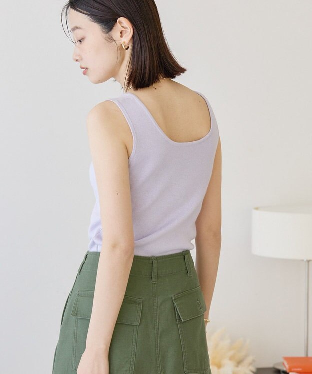 AMERICAN HOLIC 総針スクエアタンクトップ Purple