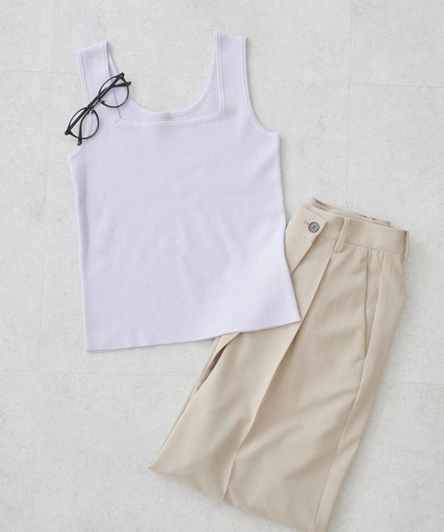 AMERICAN HOLIC 総針スクエアタンクトップ Purple