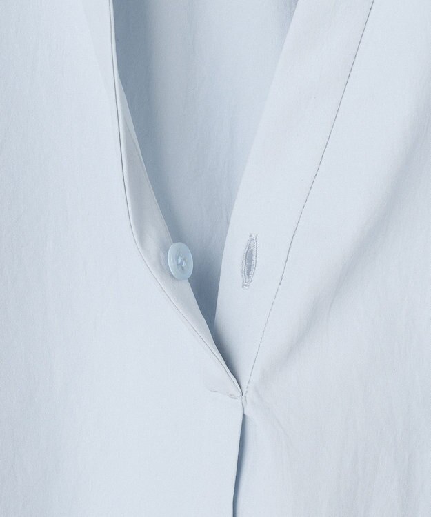 ICB 【先行予約】ヴィンテージスパンブロード シャツカラードルマンスリーブブラウス サックスグレー