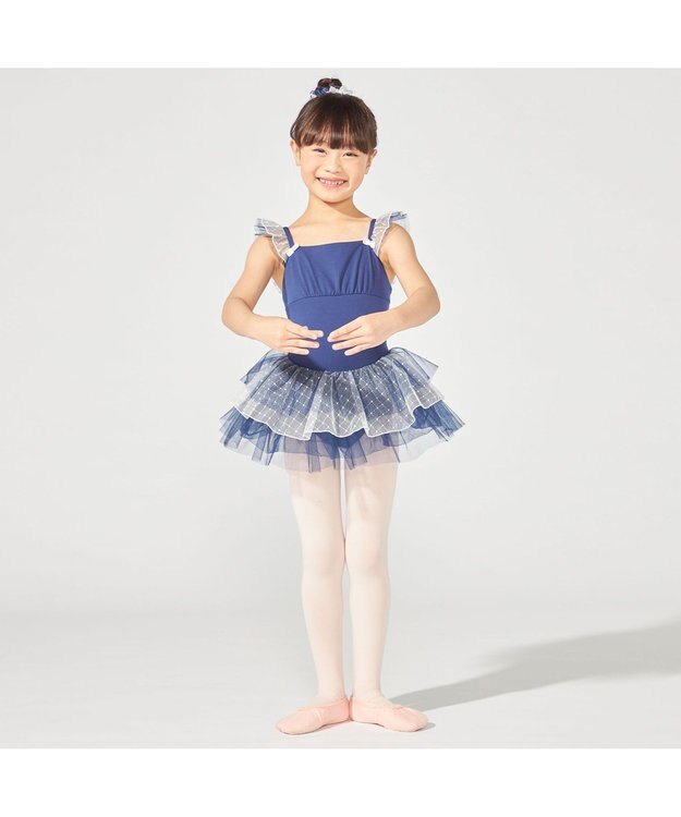 Chacott スカート付レオタード ネイビー