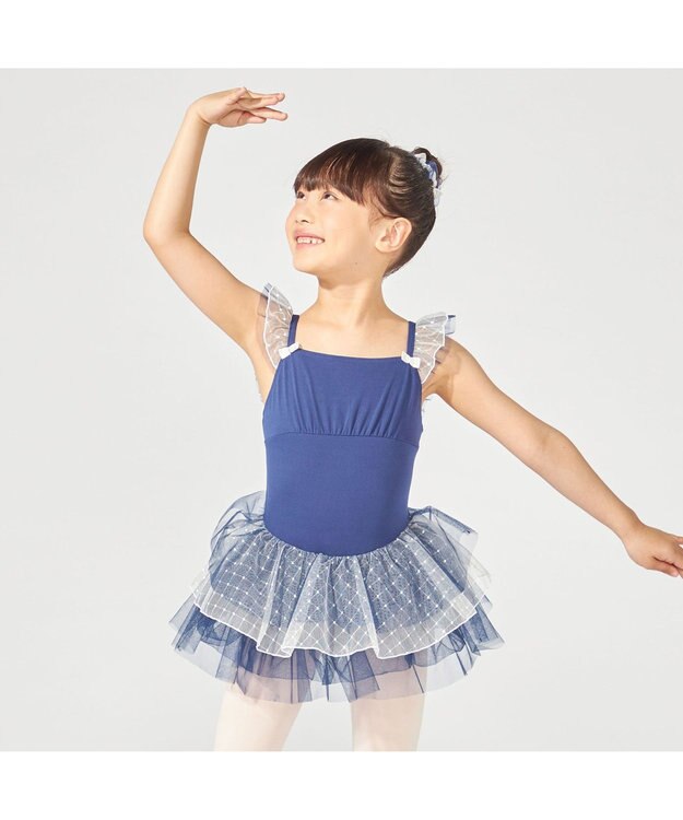 Chacott スカート付レオタード ネイビー