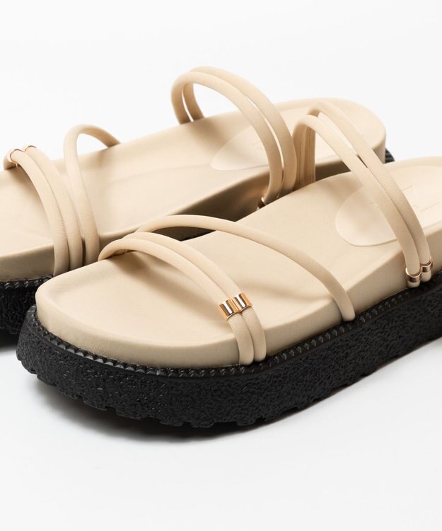 BONTRE 【MIONOTIS/ミオノティス】ナローベルト厚底2WAYサンダル /626B アイボリー