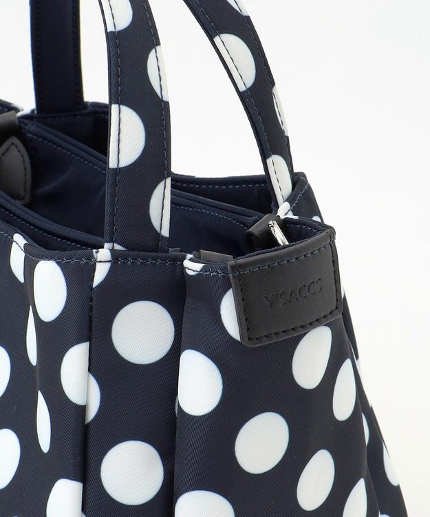 Y'SACCS 木村多江×Y'SACCS Polka Dots ミニバッグ ネイビー×ホワイト