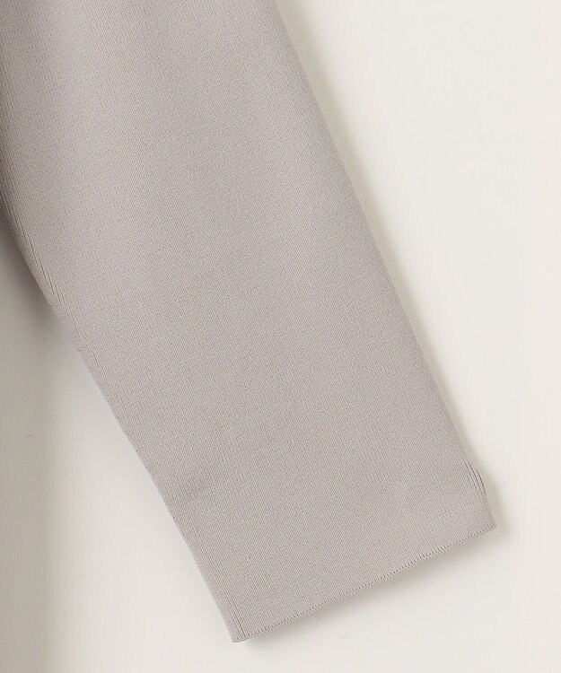 自由区 S 【前後着用可・洗える】パールディティールニット ワンピース ライトグレー系