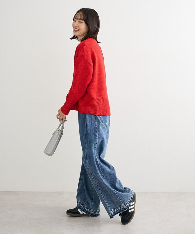 Green Parks こなれ主役ニットプルオーバー Red