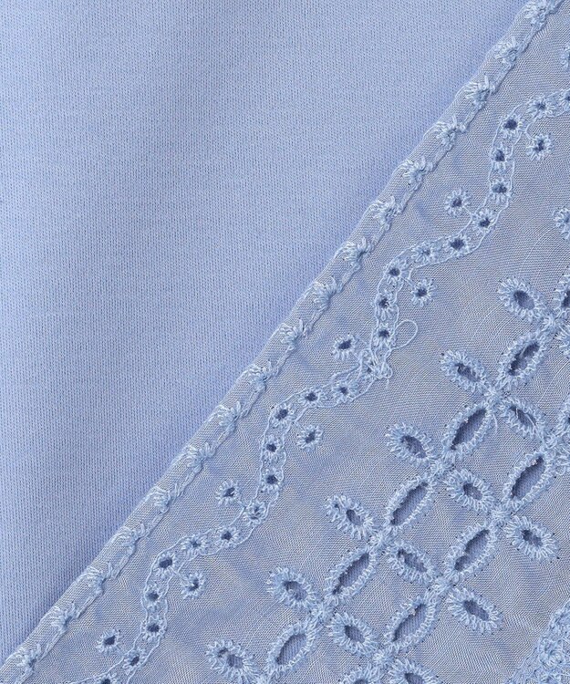 J.PRESS LADIES S スムースジャージー 刺繍 カットソー サックス系